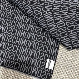 Moschino Monogram Black and Gray Sweater